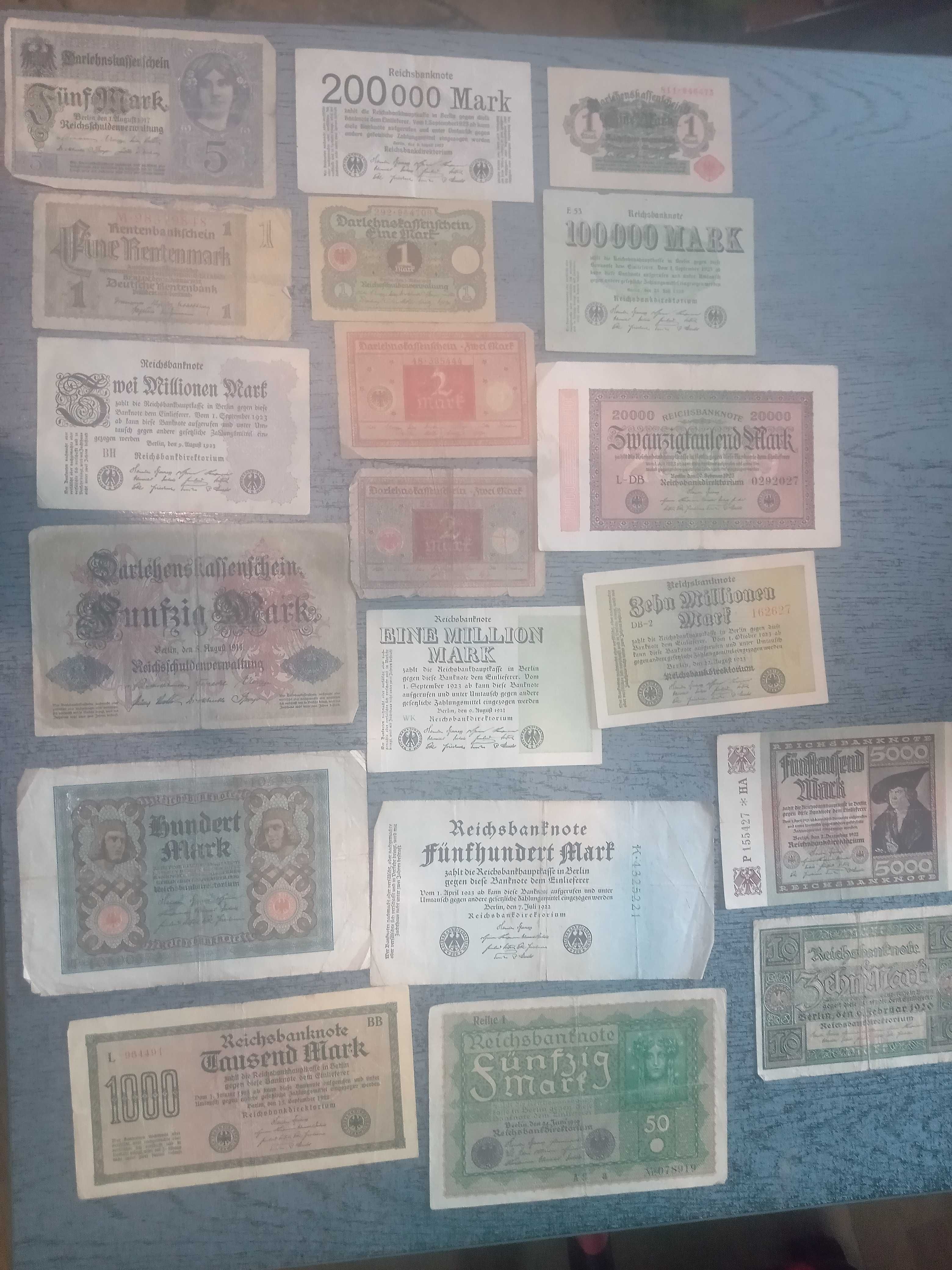 Banknoty marki niemieckie Republika weimarska