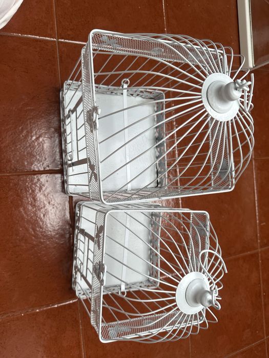 2 gaiolas brancas novas