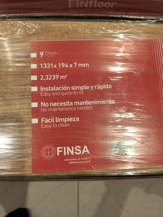 6,96 m2 pavimento  flutuante AC5