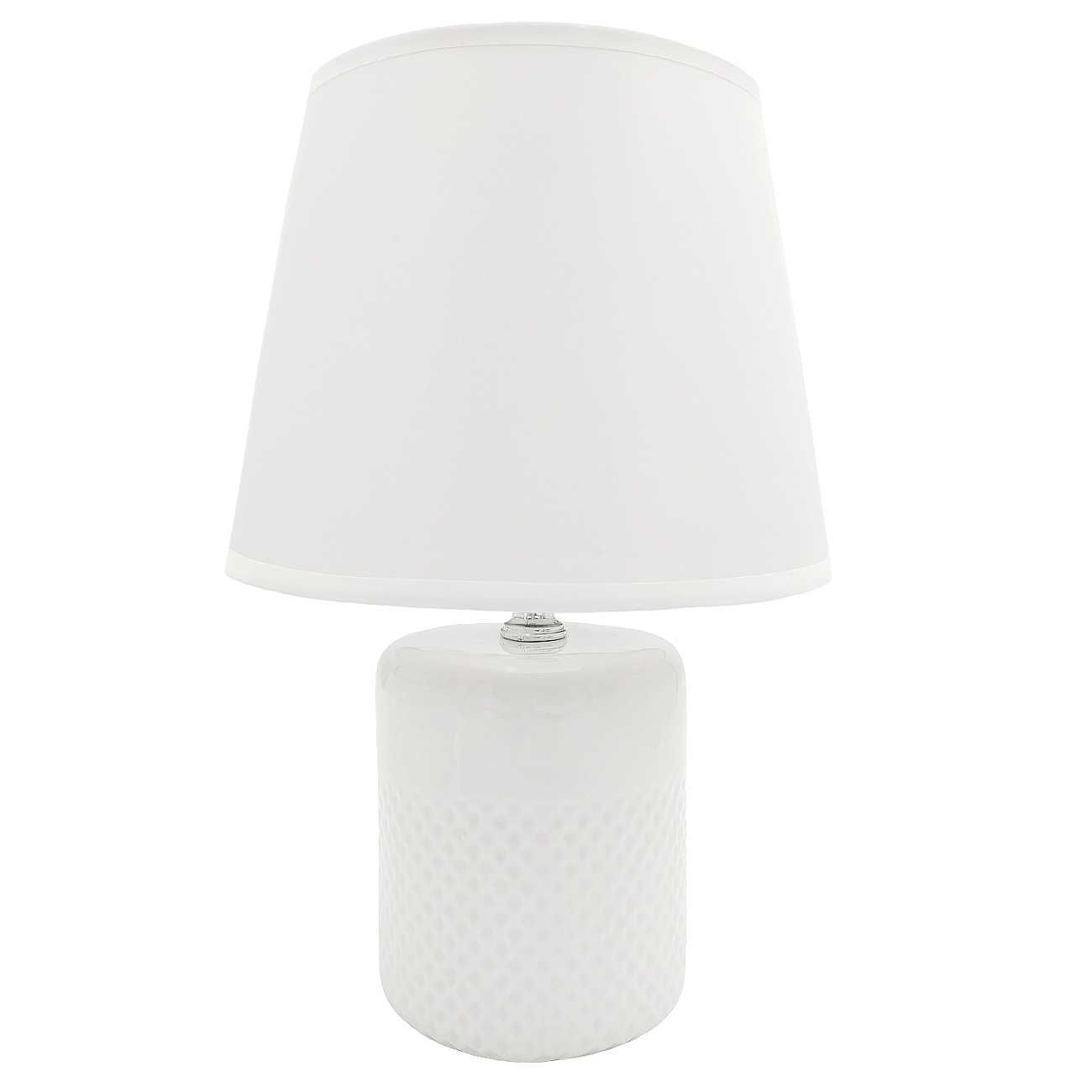 Lampa stołowa biała mała lampka nocna nowoczesna dekoracyjna