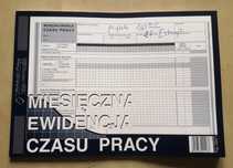Miesięczna ewidencja czasu pracy druk A4 DRUK MICHALCZYK 526-1