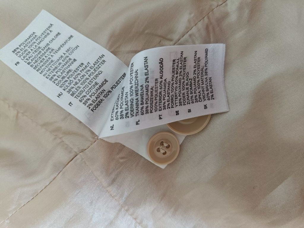 Beżowy żakiet H&M 36 S