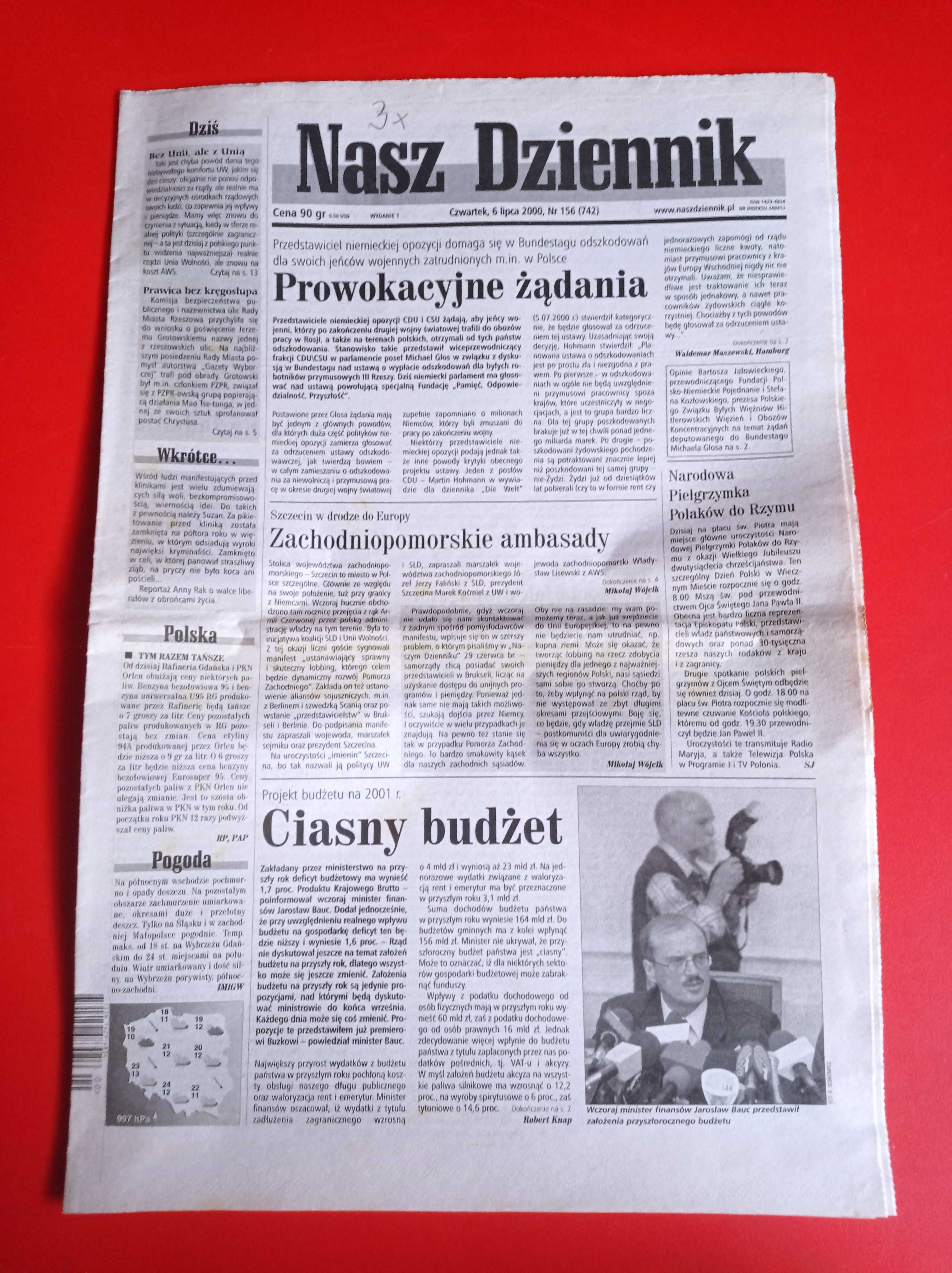 Nasz Dziennik, nr 156/2000, 6 lipca 2000