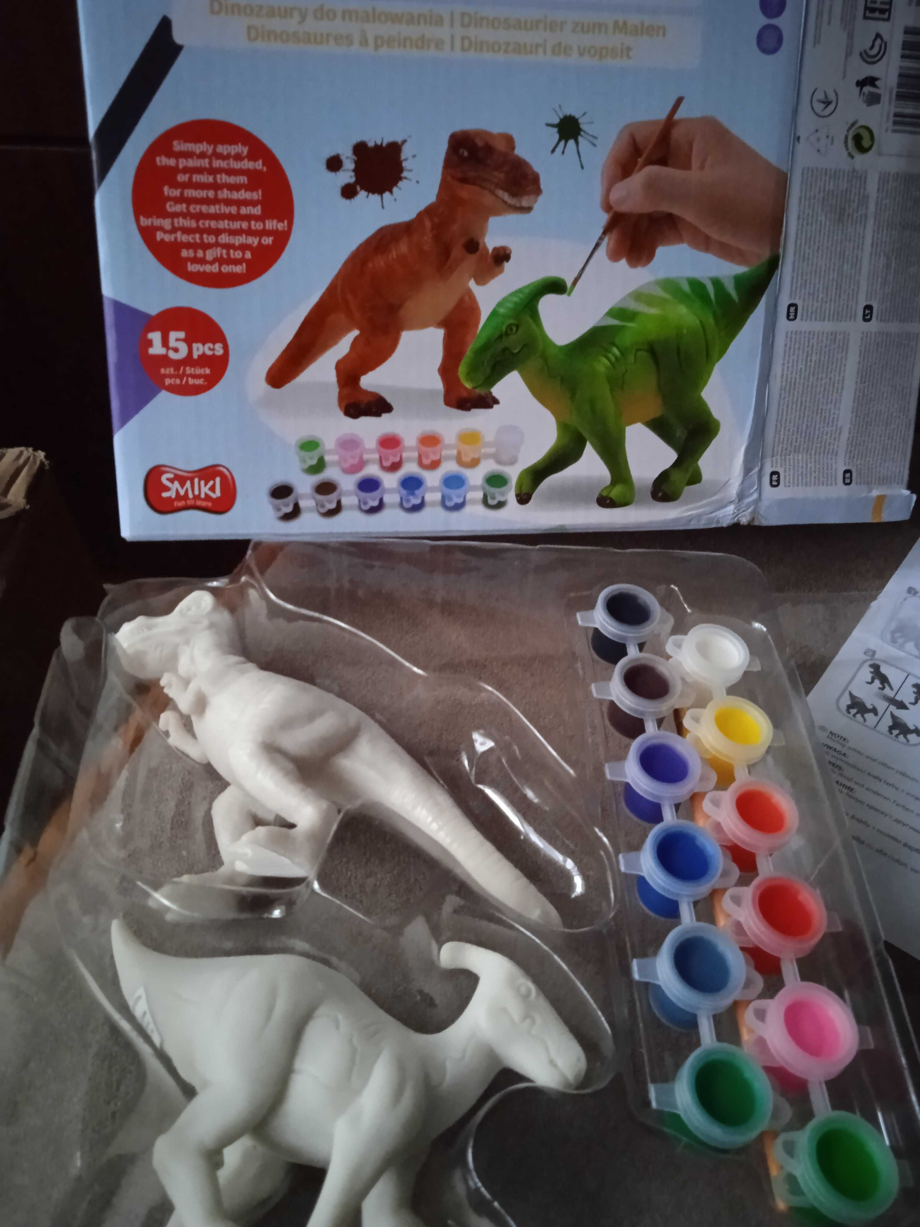 Смики фигурки динозавров с красками креативный набор