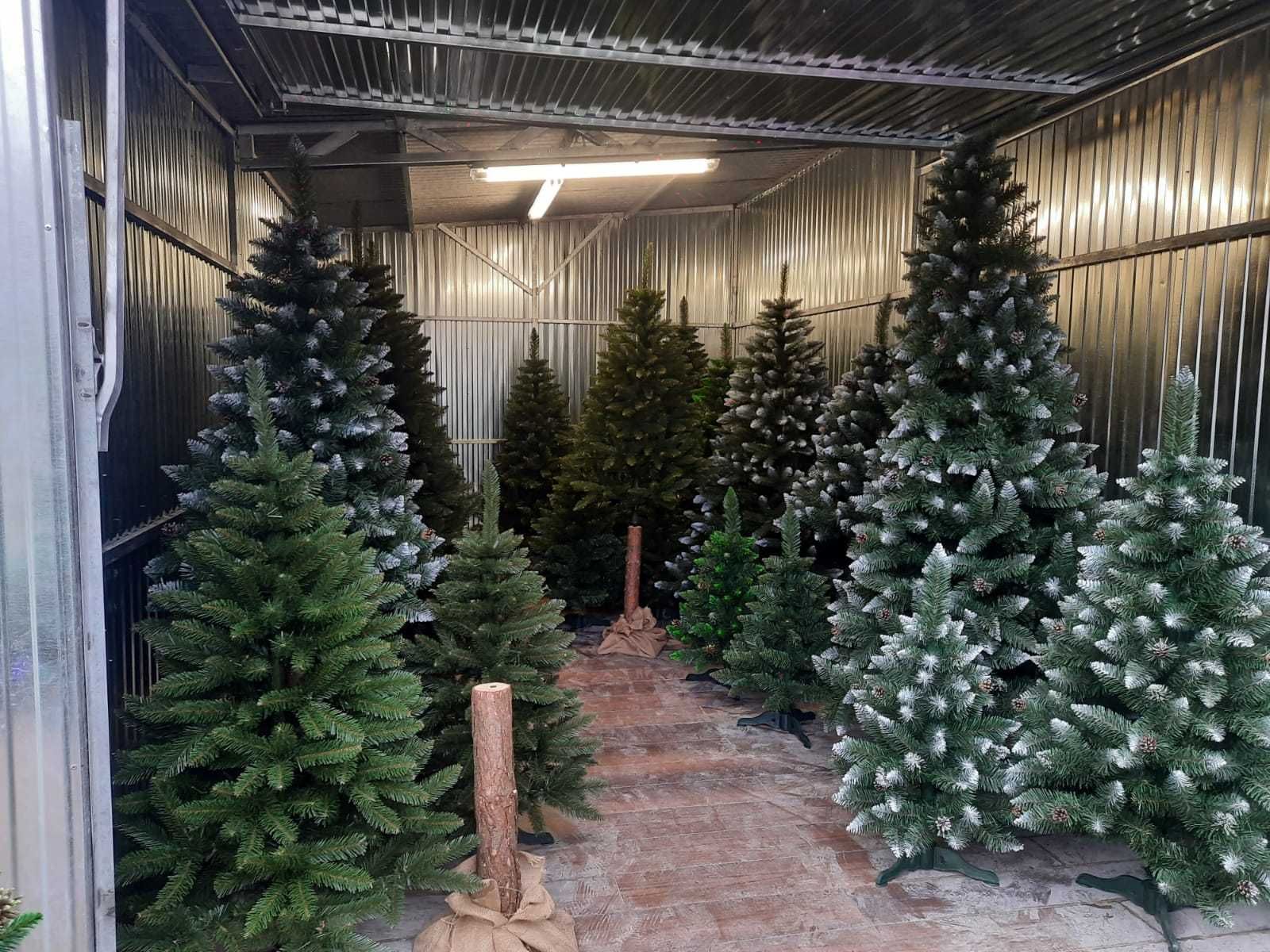 Choinka sztuczna Sosna Diamentowa Szyszka 160 cm gęsta-PRODUCENT
