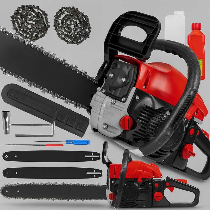 Piła łańcuchowa spalinowa pilarka prowadnice olej 5,7KM duży zestaw