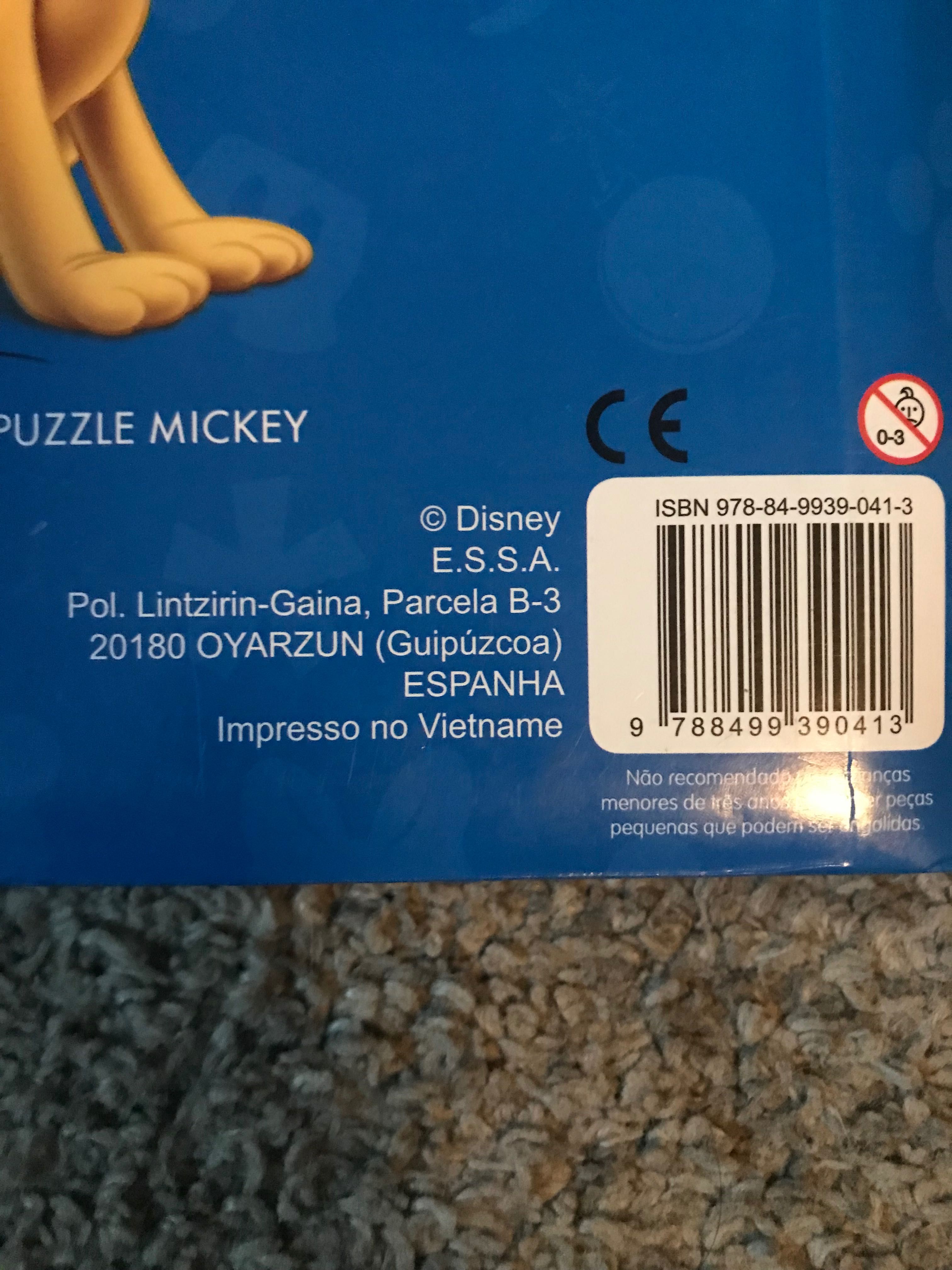 Livro de 5 puzzles os amigos do mickey Disney
