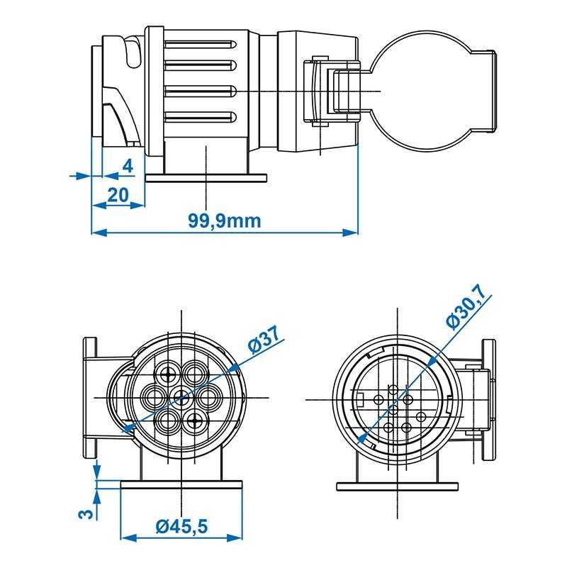 ADAPTER 13/7 PIN przejściówka gniazda wtyczki bagażnika rowerowego