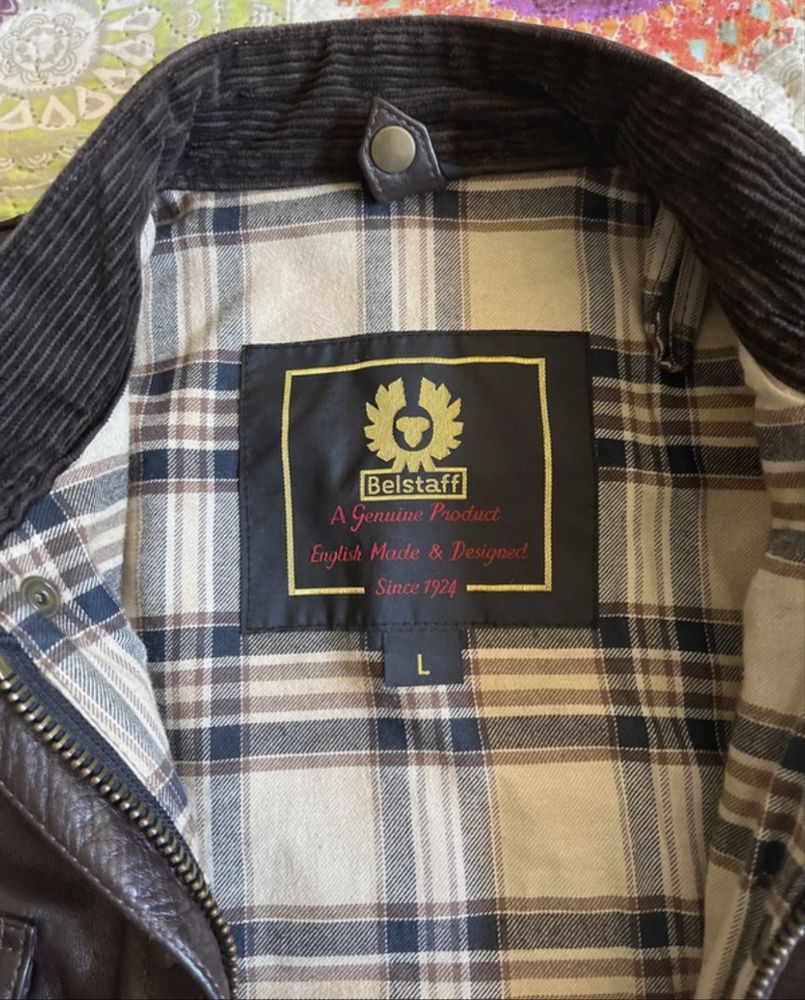 Casaco em couro Belstaff novo