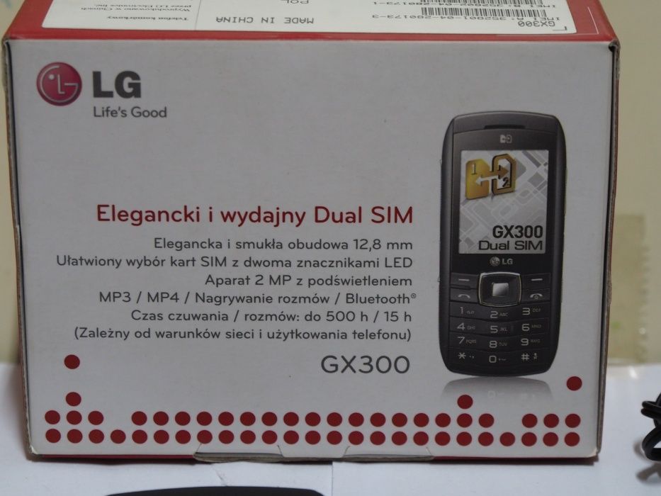 Telefon LG GX 300 Dual Sim Duos na 2 karty