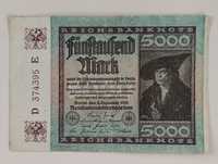 Niemcy banknot 5000 marek , 1922
