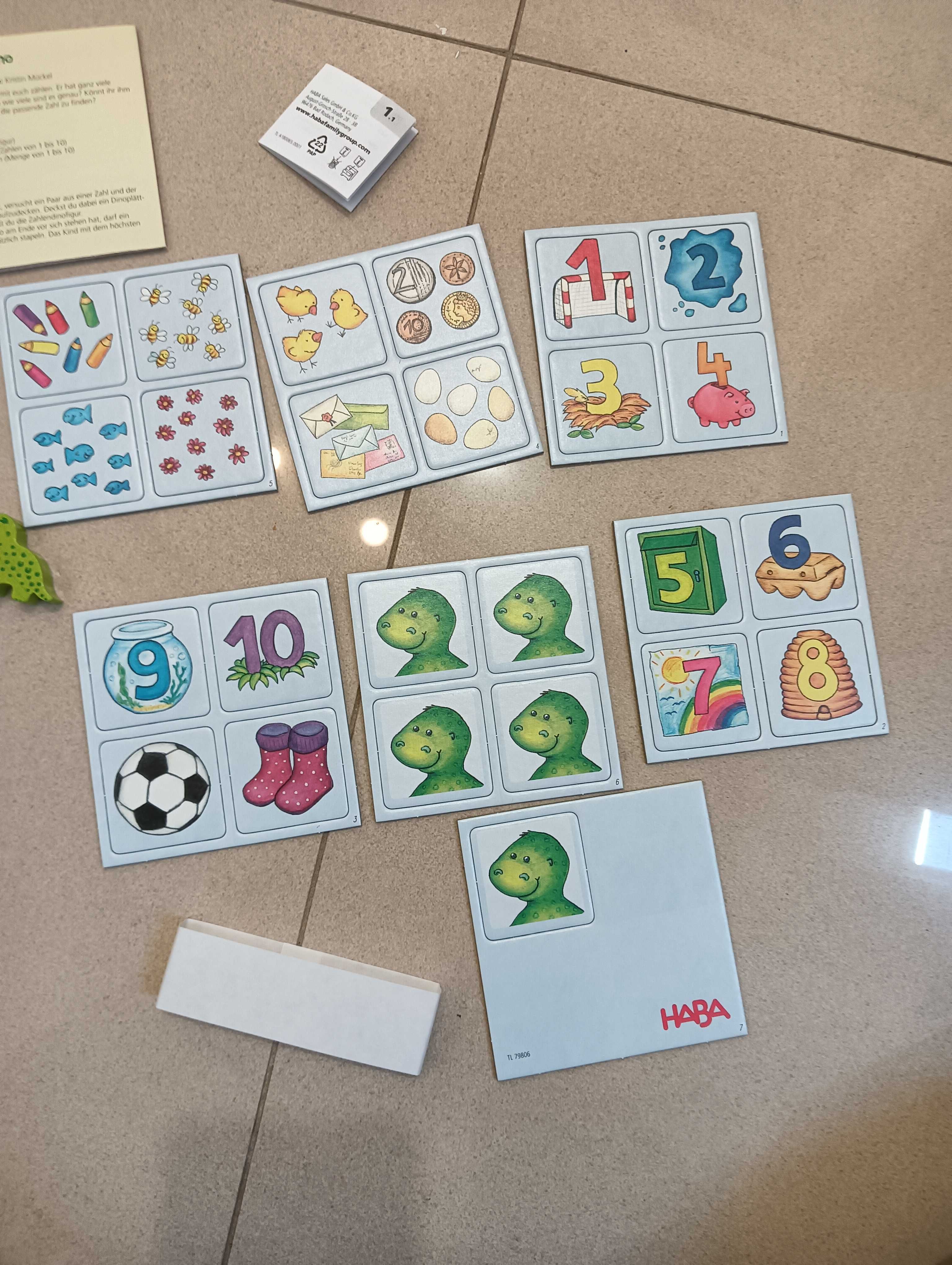 Gra planszowa Haba dla dzieci Liczbowy Dinozaur 3+ mini