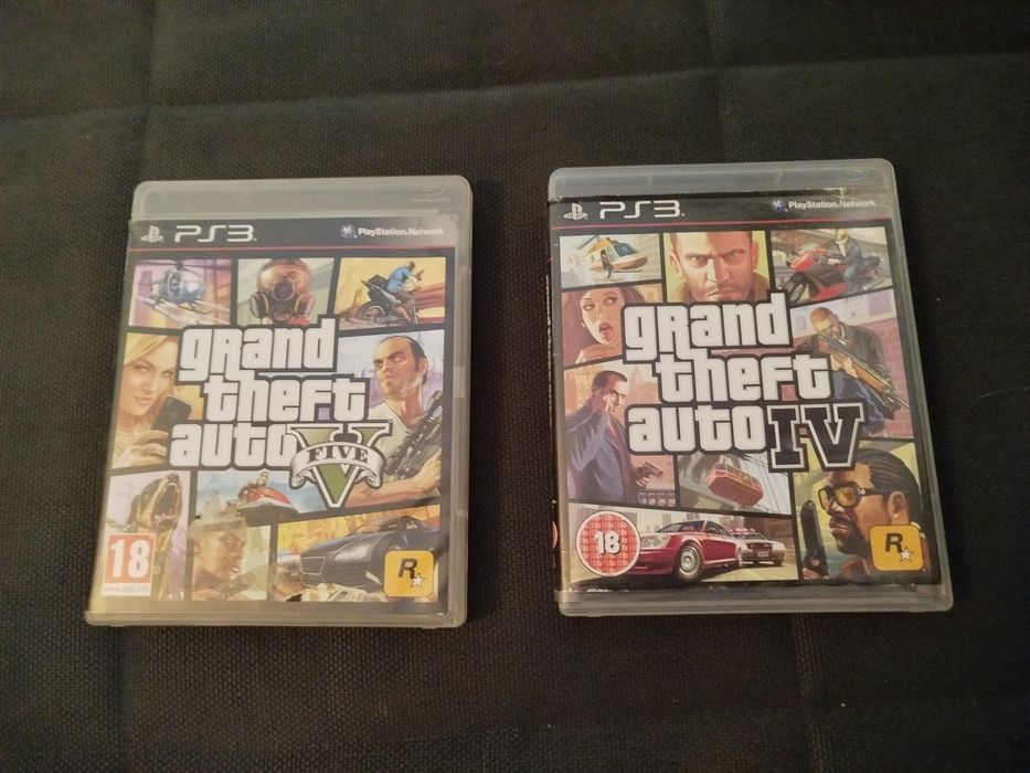 GTA IV e GTA V em CD para PlayStation 3