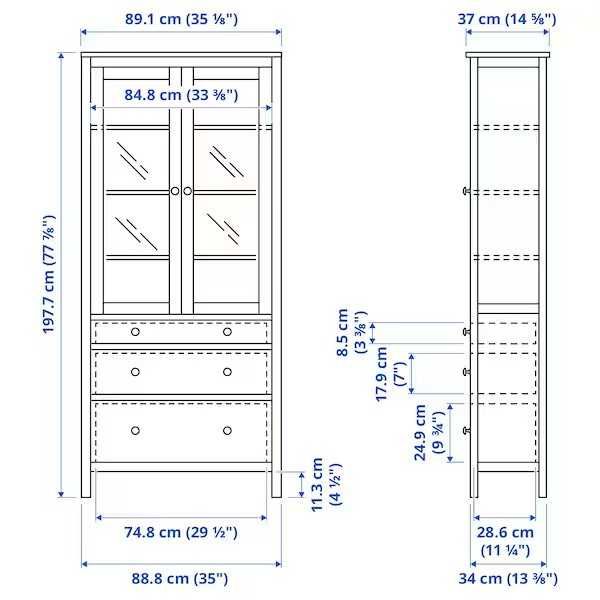 Witryna Ikea HEMNES z Biblioteczka Regał 90x197 Nowa w kartonach RTV