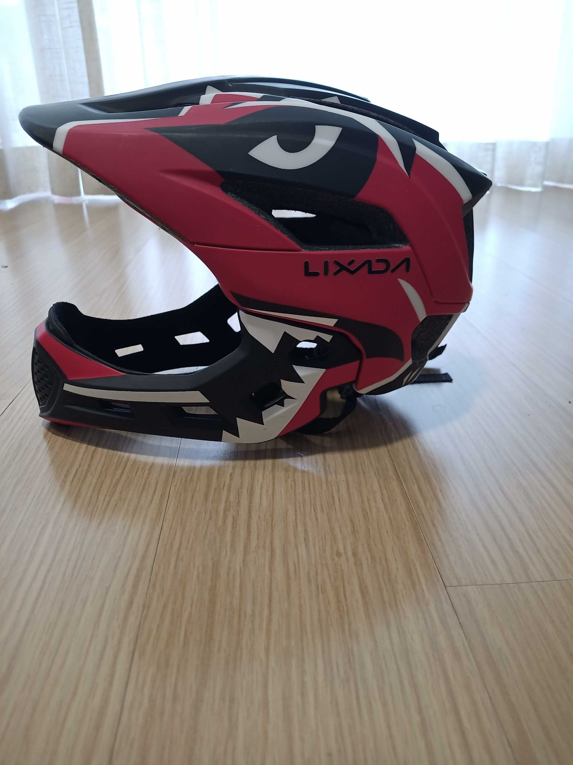 Capacete Lixada kids full-face ajustável / chin guard removível