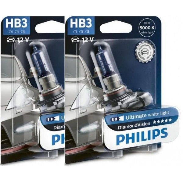 Lâmpadas Brancas PHILIPS Diamond Vision 5000K H1/H3/H4/H7/H11/HB3/HB4