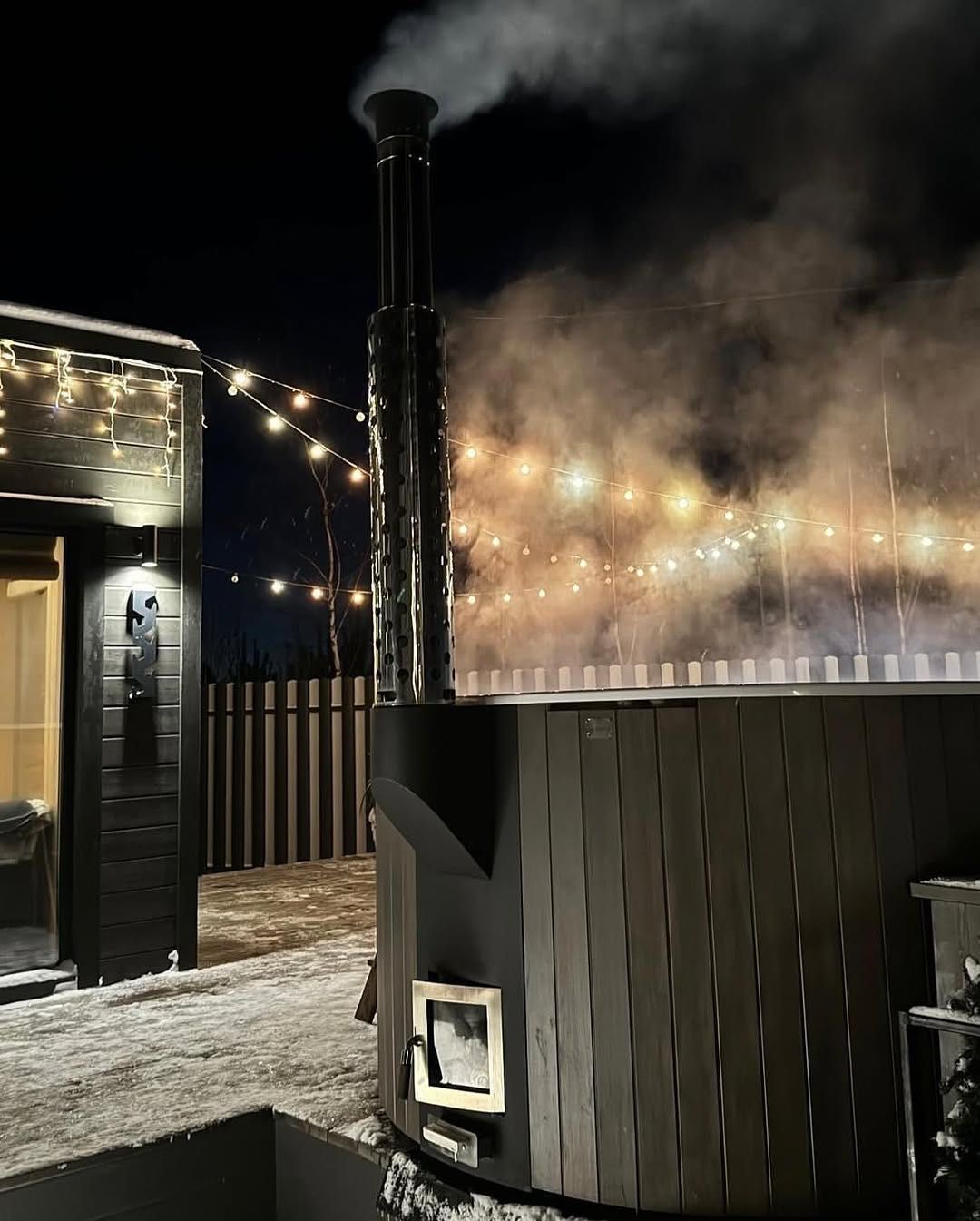 Balia ogrodowa Jacuzzi Gorąca beczka Piec wbudowany Hot Tube Premium
