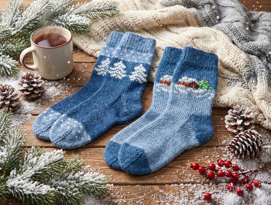 Носки вязаные  шерсть