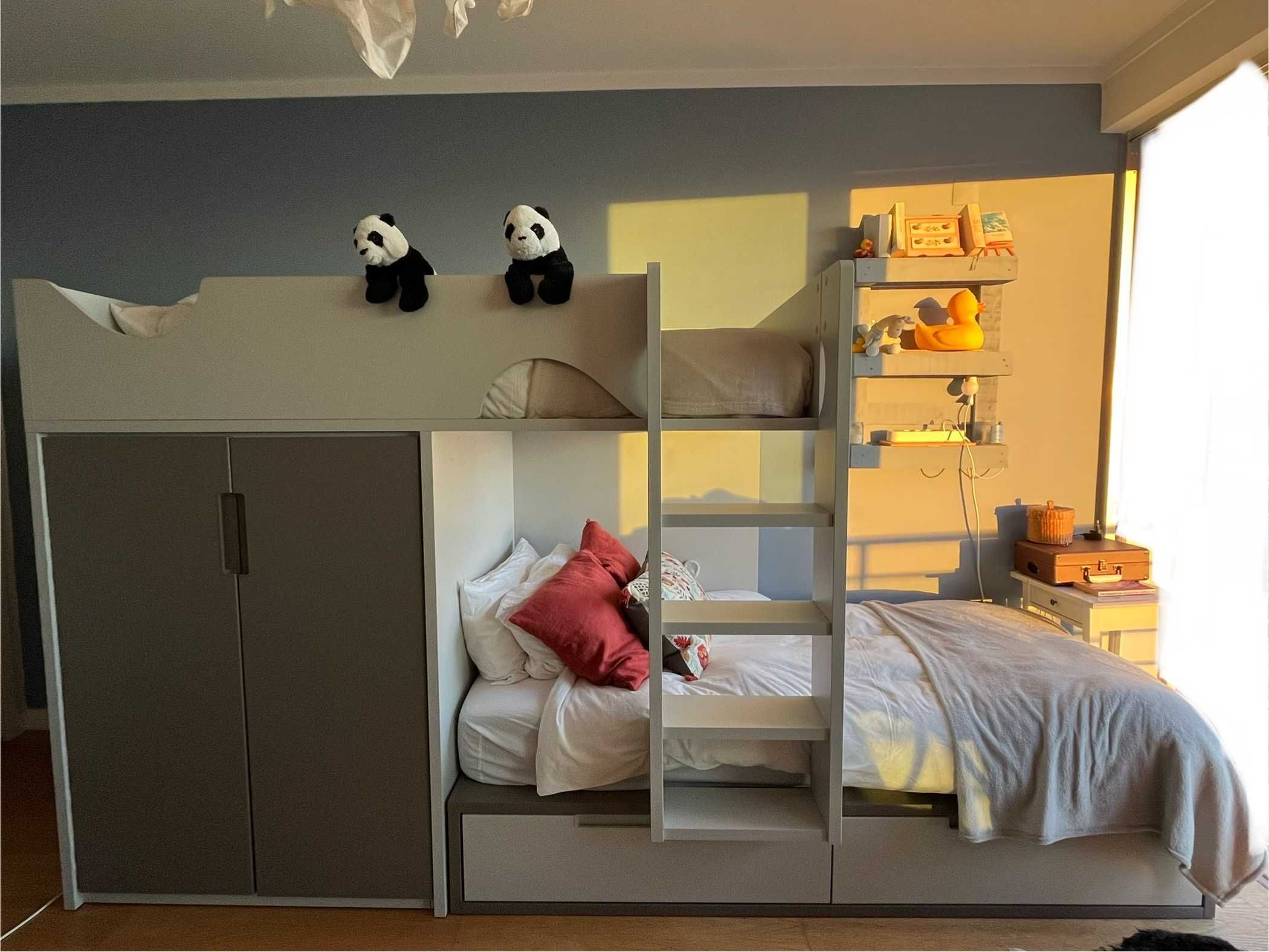 Cama Beliche com arrumação