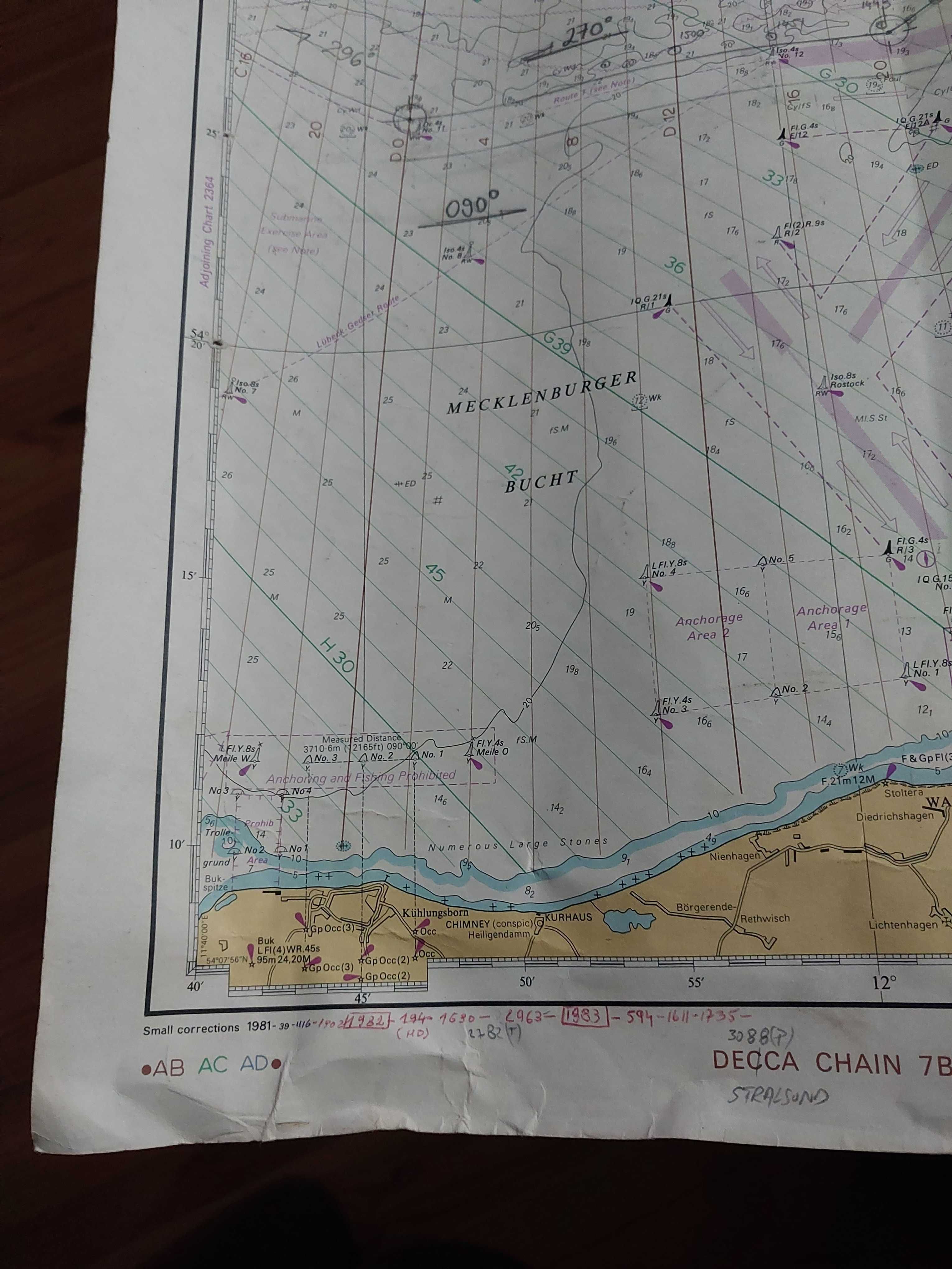 Mapa morska: Mecklenburger Bucht to Greifswalder Bodden