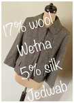 Hm h&m xxl 44 plaszcz welna jedwab grzybek marynarka +size vintage
