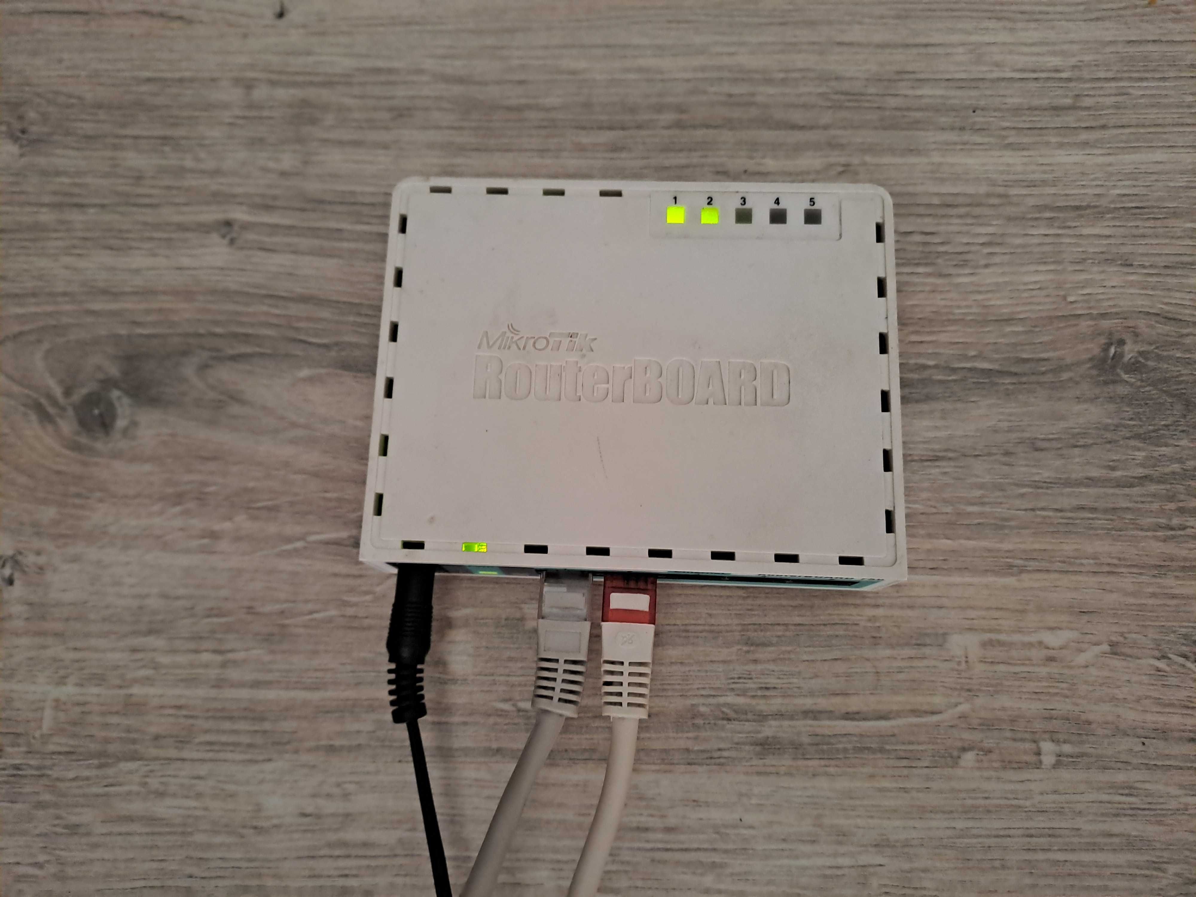 router MikroTik RB750 + zasilacz