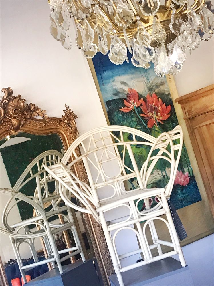 Fotel  Butterfly Unikat   projekt McGuire’a , vintage design interior
