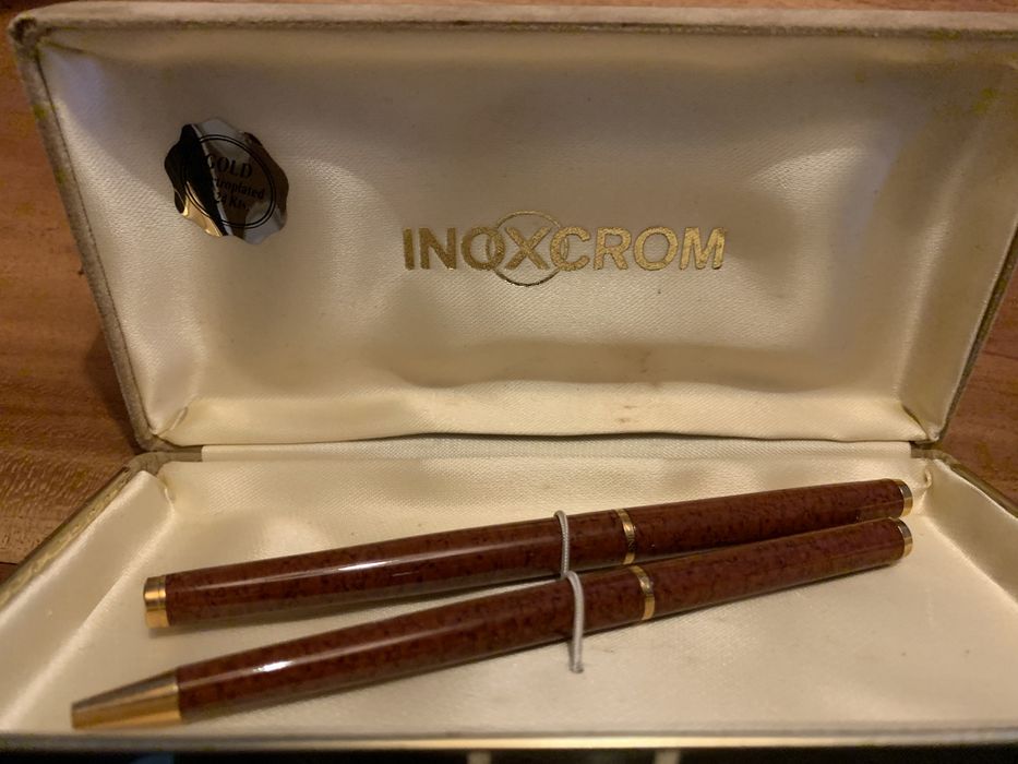 Caneta  e esferografica Inoxcrom banhada a outo