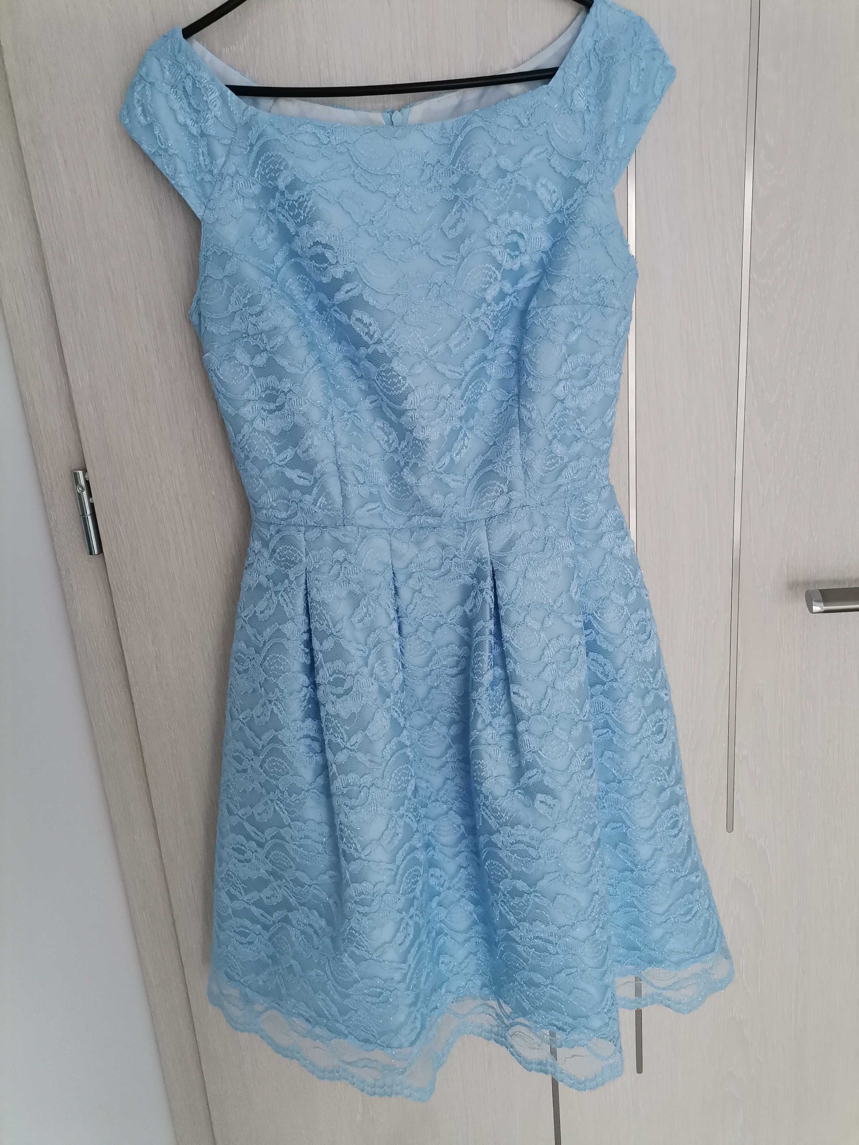 Sukienka  błękitna na komunię wesele  rozmiar 38