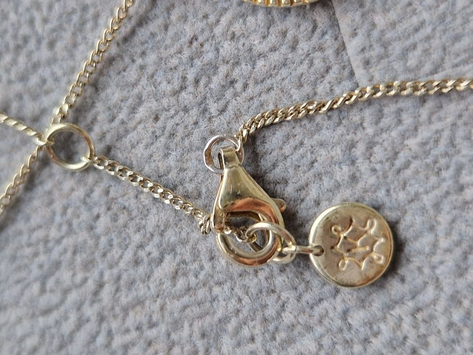 Naszyjnik medalion Ania Kruk piesc Oko proroka Serce srebro 925 złoto