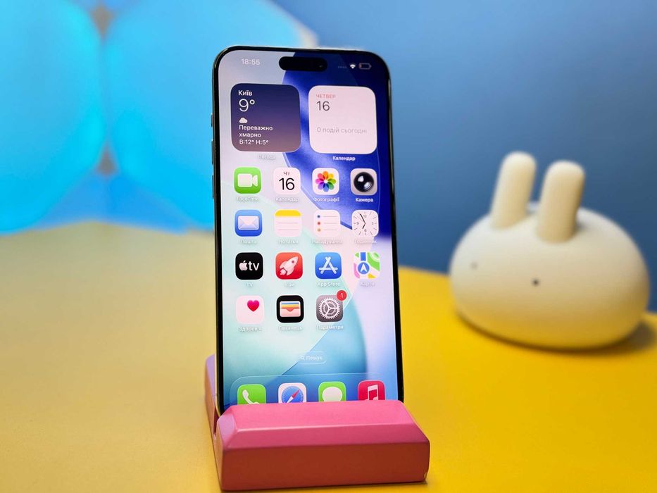 Смартфон Apple iPhone 15 Pro Max 256GB Natural(124054) Б/У З ГАРАНТІЄЮ
