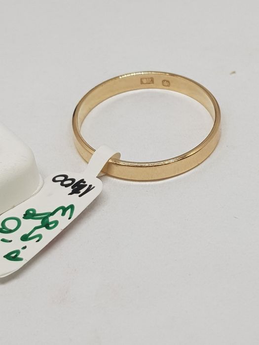 Złota płaska obrączka złoto 583 Rozmiar 22