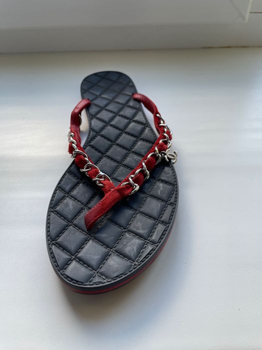 Chanel шлепанцы кожаные