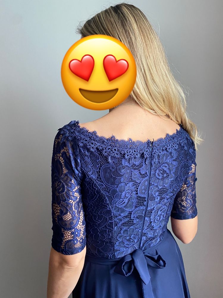 Нарядне плаття синього кольору розмір S