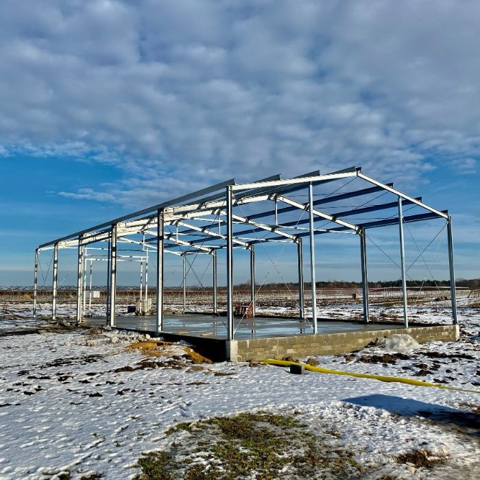 Hala stalowa 12m x 25m x 4m konstrukcja stalowa   Cena netto 94 800 zł