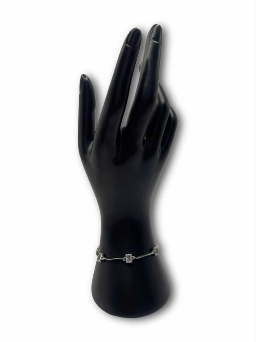 Srebrna bransoletka z cyrkoniami 7,65g pr. 925