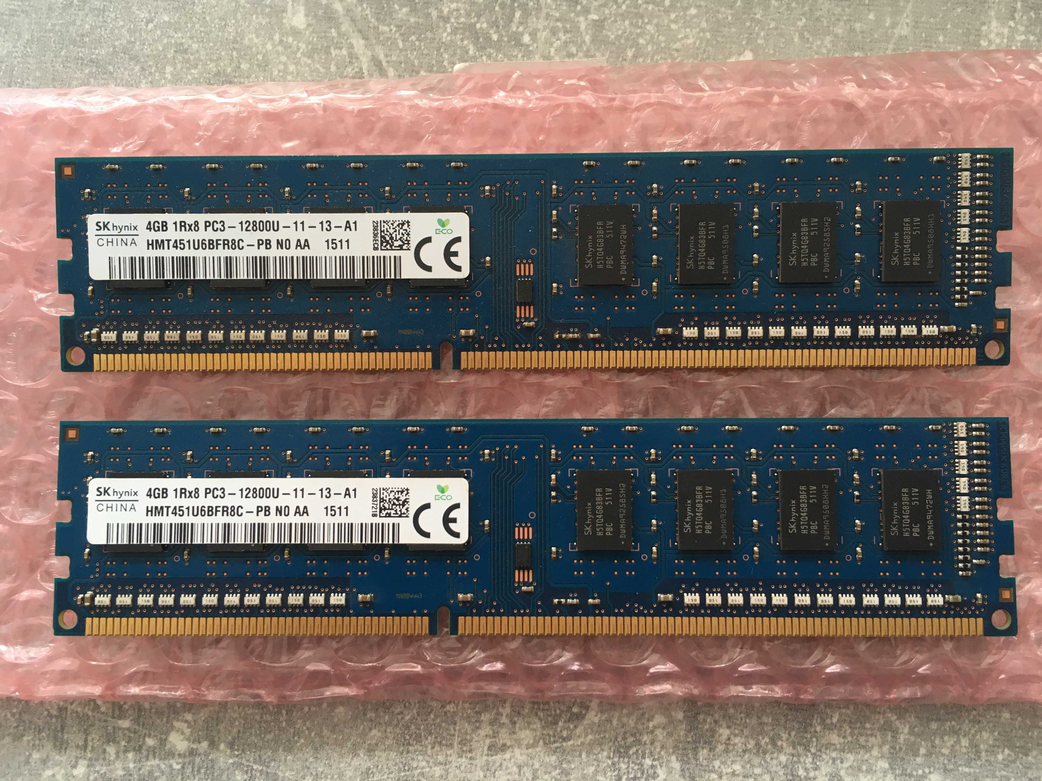 Pamięć RAM SK HYNIX 8GB - 2x4GB DDR3 1600MHz PC3 12800U HMT451U6BFR8C