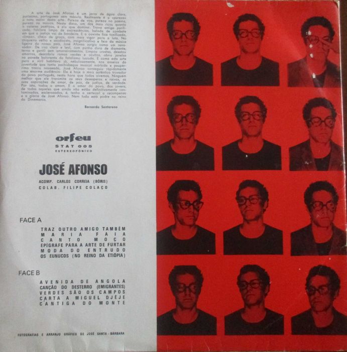 José Afonso	- - - - -		Traz Outro Amigo Também	- - - - -	LP