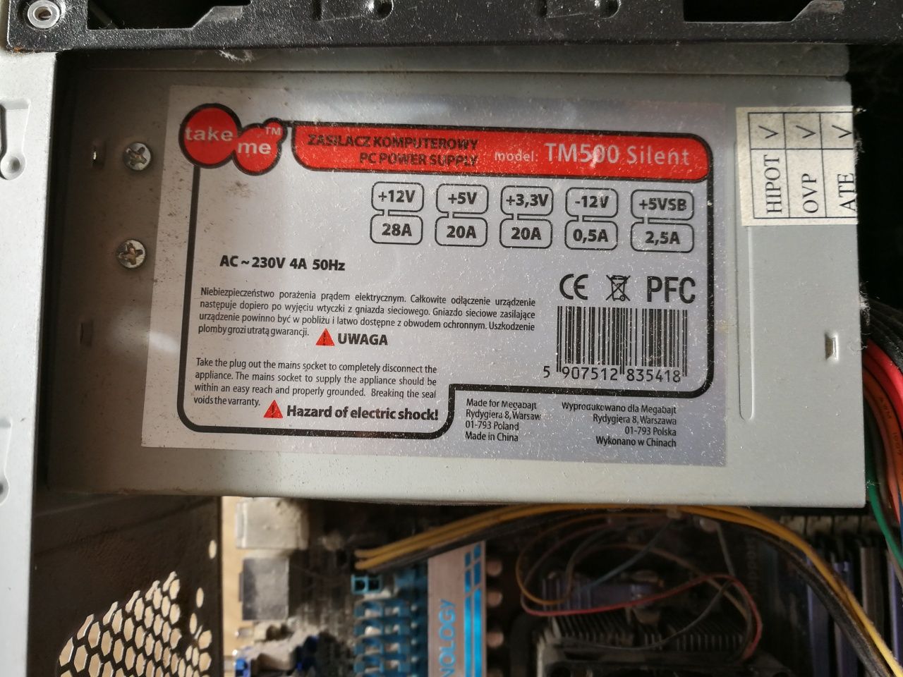 16GB DDR3 Amd X2 565 3,40 Ghz Asus M4A89GTD PRO/USB3