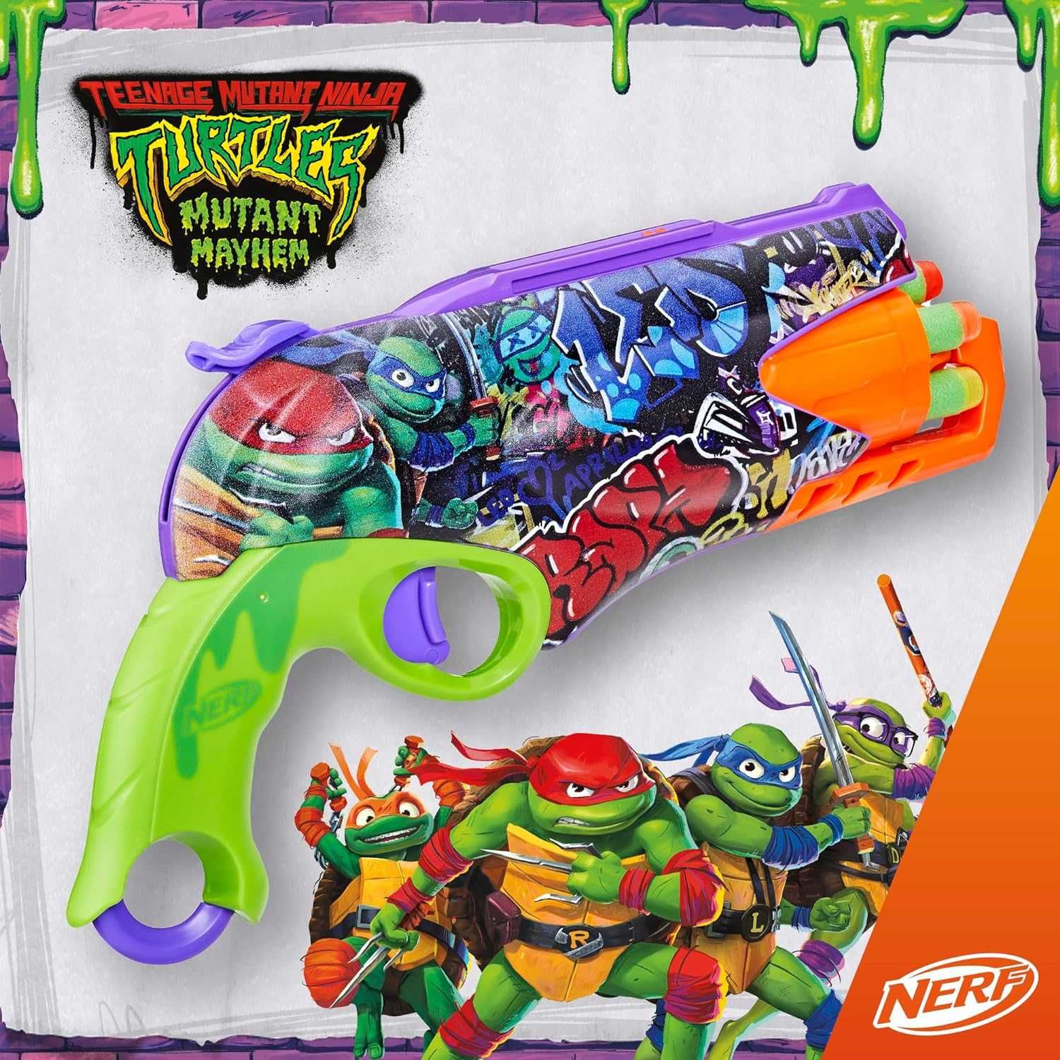 Бластер NERF Teenage Mutant Ninja Turtles. Нерф Черепашки ніндзя. TMNT