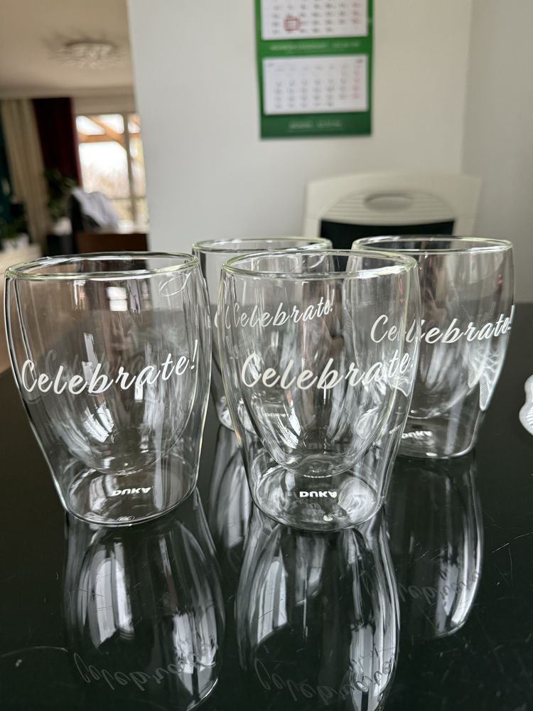 Zestaw komplet szklanek termicznych 300ml Duka Lise podwojne scianki