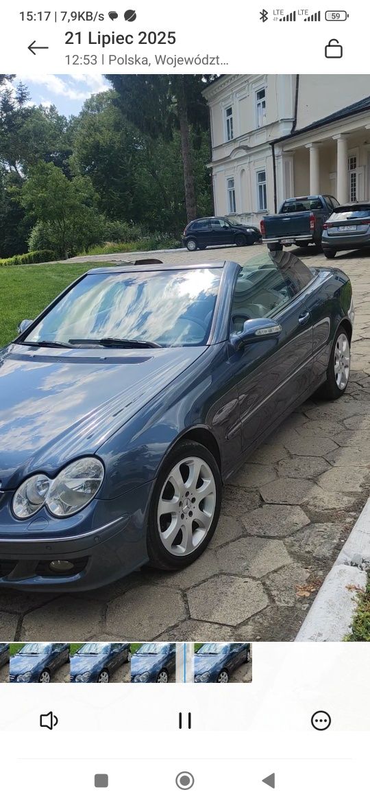 Mercedes CLK 200 Cabrio,100%sprawne, paragony z napraw na ponad 11tyś