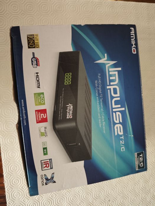 Amiko Impulse T2/C WiFi é uma box de cabo e tdt digital full hd NOVA