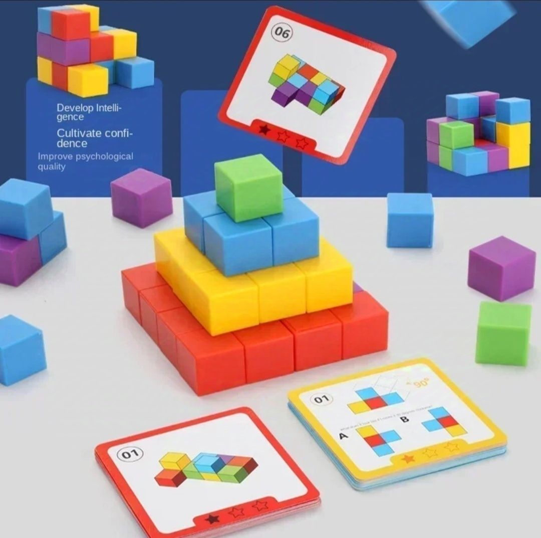 Układanka Cubes gra logiczna z kartami
