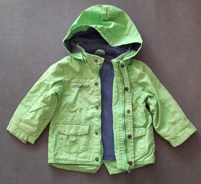 Kurtka wiosenna ze słoniem, żółwiem i myszką