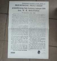 Przemówienie MOŁOTOWA - 17 WRZESIEŃ 1939