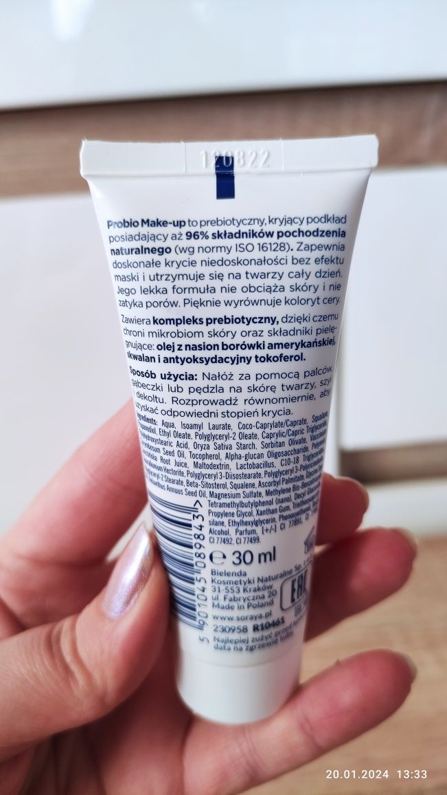 Podkład prebiotyczny kryjący naturalny Soraya