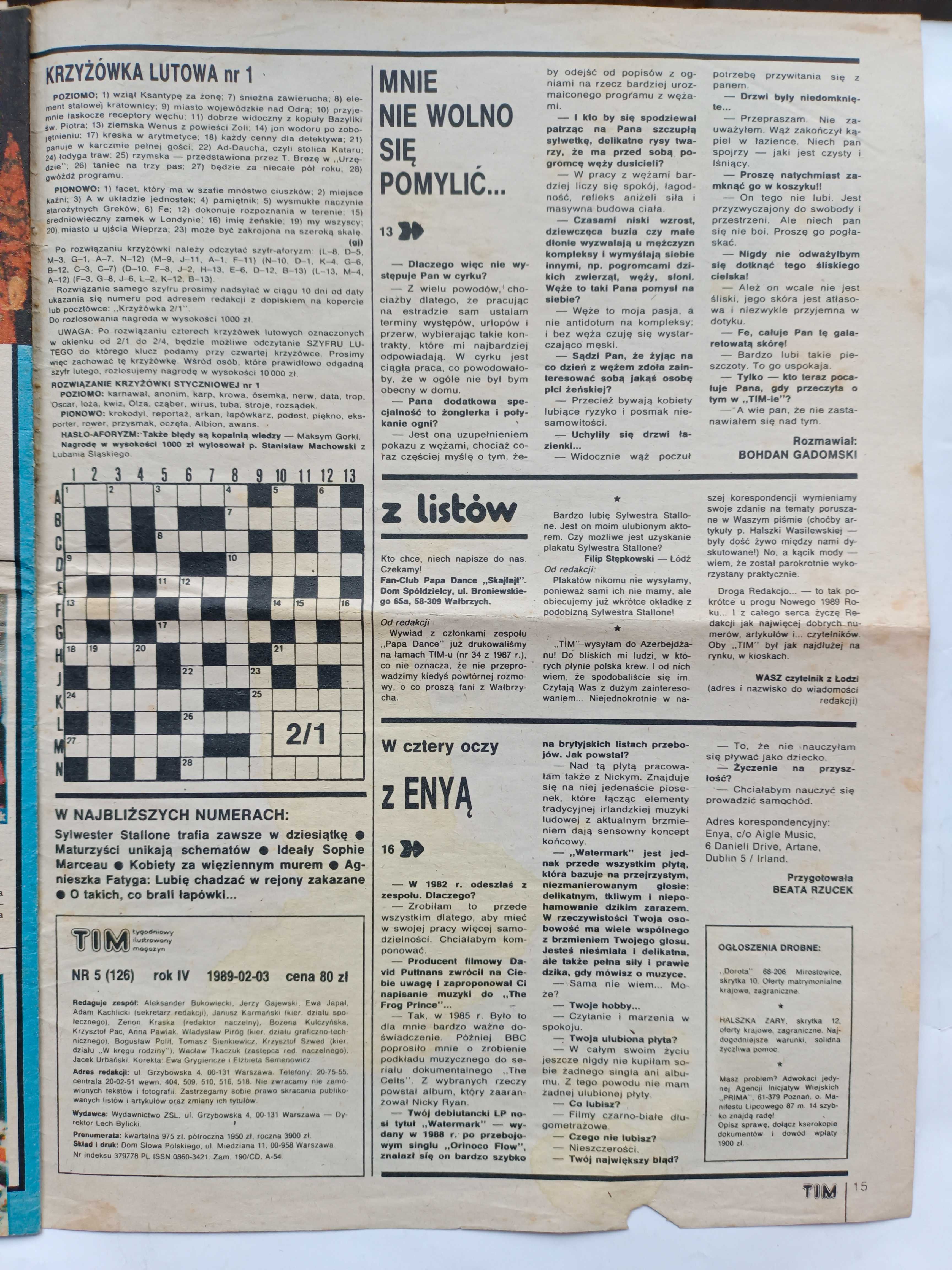TIM Nr  5 z 3 lutego 1989 r.