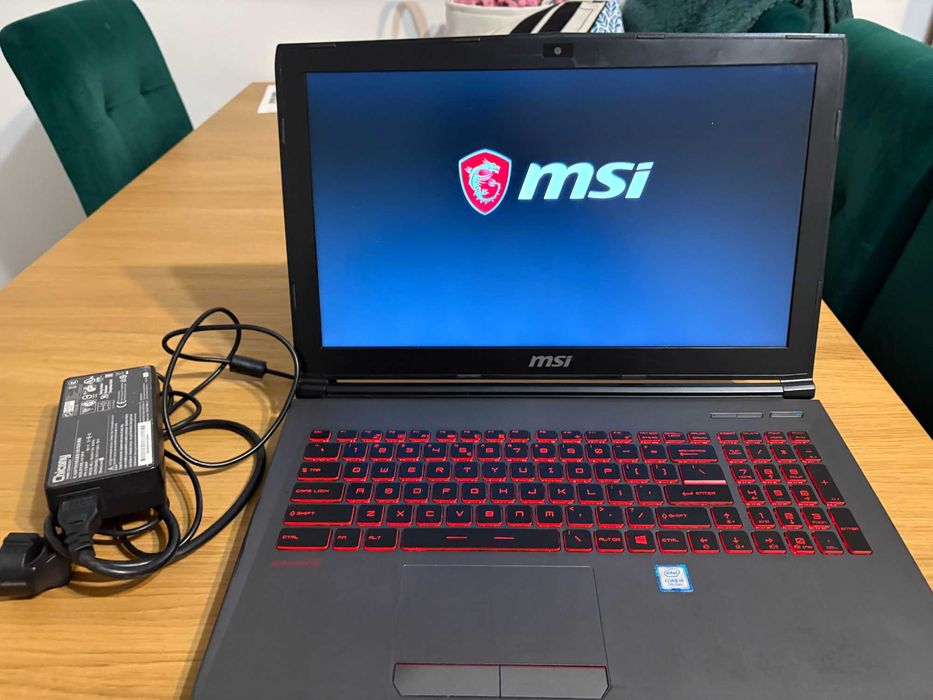 Laptop MSIGV62 15,6 Intel i5-7300HQ GTX1050 16GB RAM 256GB SSD 1TB HDD