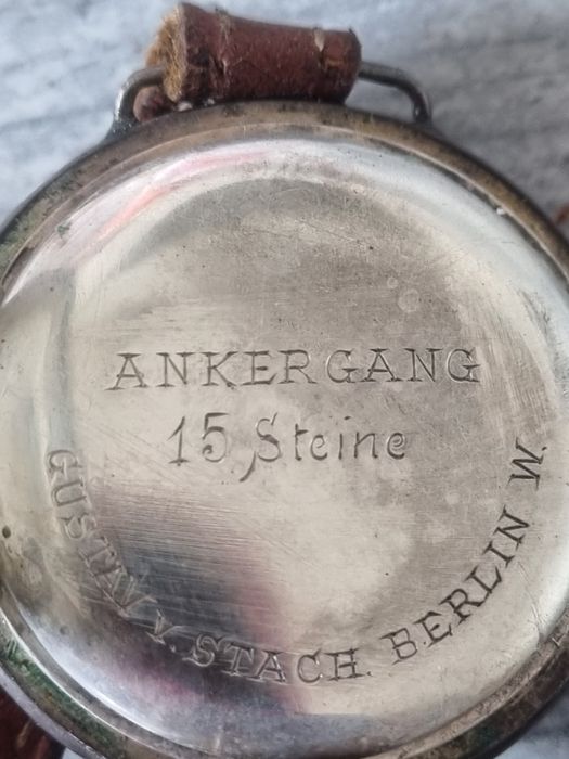 Srebrny zegarek antyk próba 800 D.G